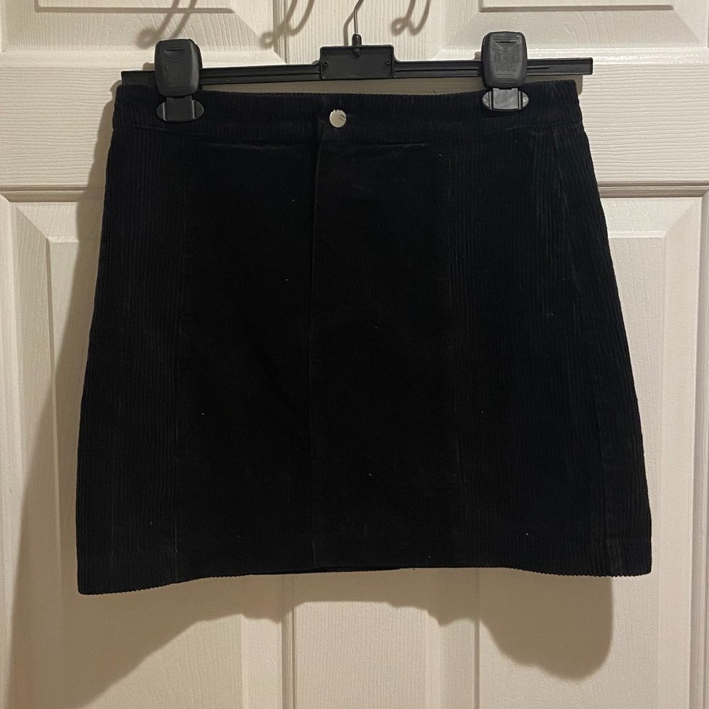 Black corduroy skirt